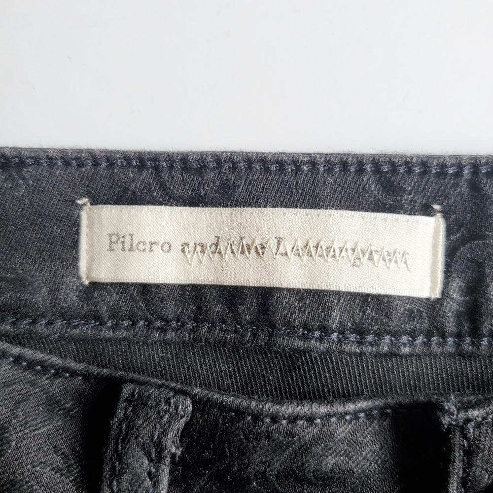 Pilcro jeans STET Black straight leg jeans flocked jeans 29 stretch comfortable - Picture 8 of 10
